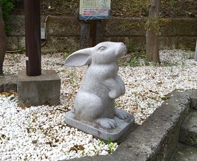 可愛い因幡の白兎の石像