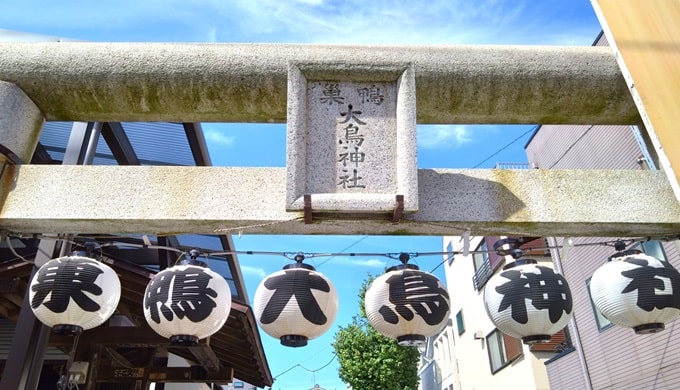 一の鳥居正面の風景