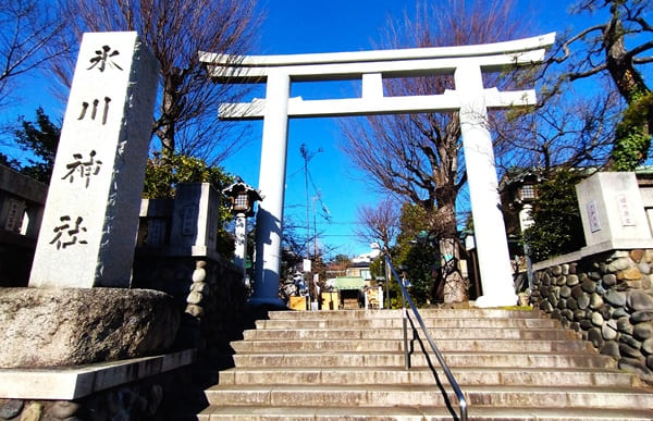 南参道の鳥居正面の風景