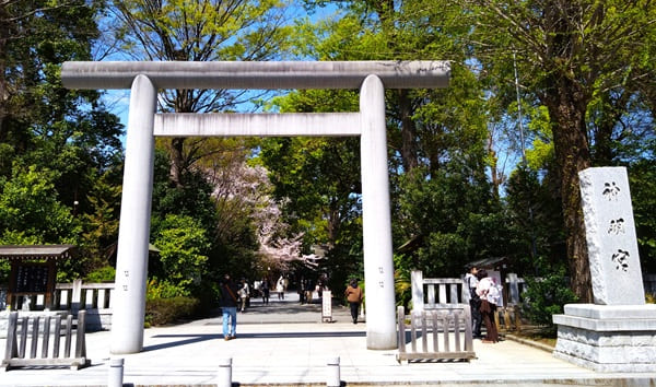 表参道大鳥居正面の風景