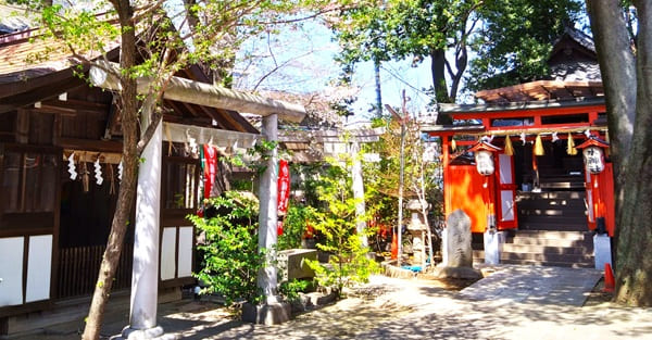境内社が並ぶ風景