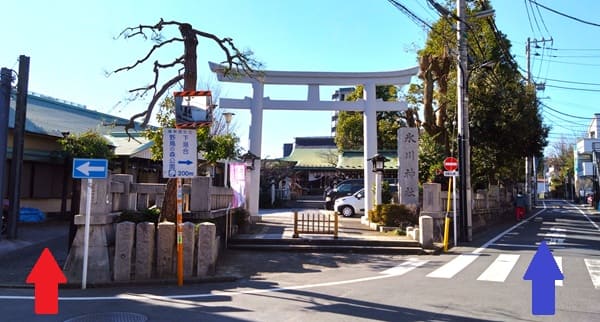 一の鳥居正面の風景